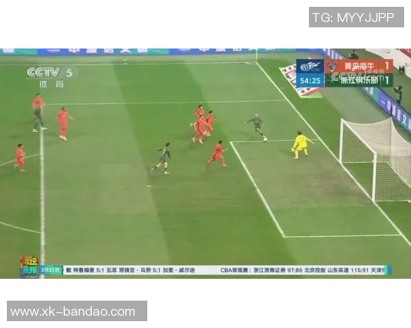 李新翔精彩穿裆过人后推射远角破门助海港4-2领先海牛